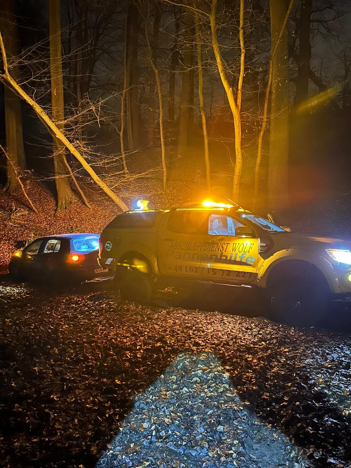 Abschleppdienst Wolf – Nachteinsatz im Wald